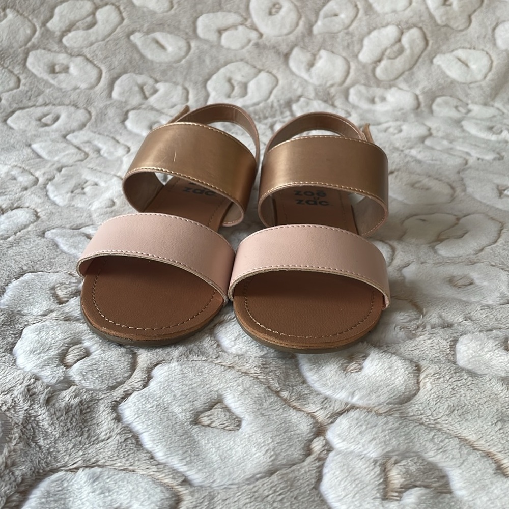 Zoe&Zac Youth Girls Gold/Pink Dressed Sandals Sz 2